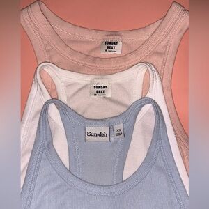 3-Pack Aritzia Sunday Best Tank TopS. Size XS